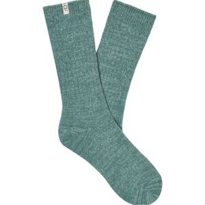 UGG Women’s Slouchy Size 5-10 Rib Knit Crew Socks Teal NWT Reinforced Heels/Toes